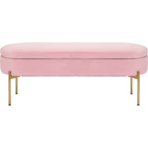 liverpool pink storage bench   