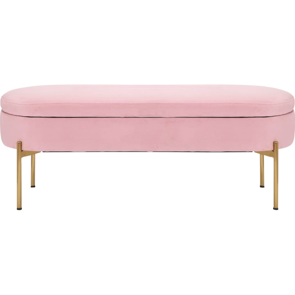 liverpool pink storage bench   