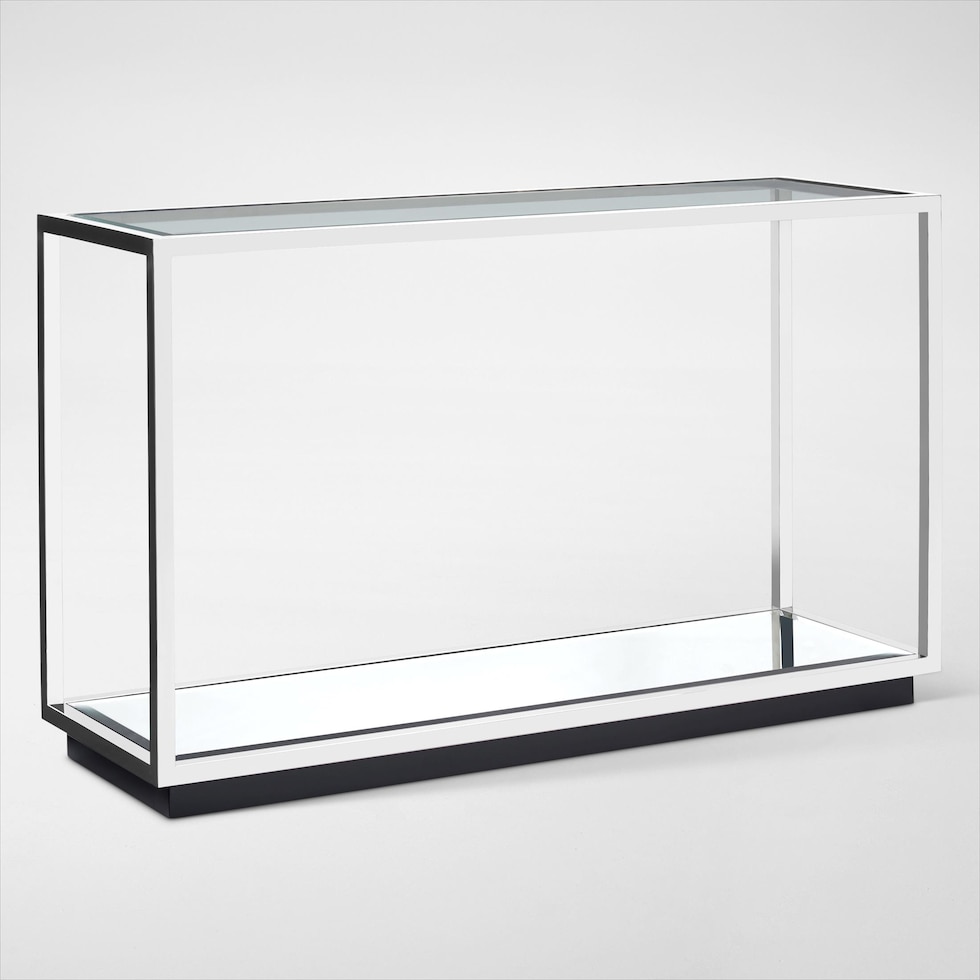 livingston silver sofa table   