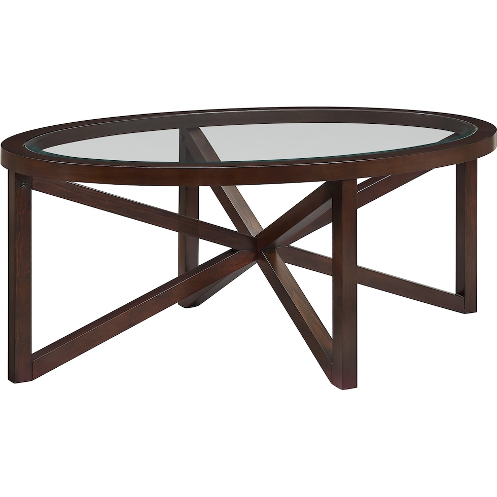 livy dark brown  pc occasional tables   