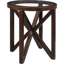 livy dark brown  pc occasional tables   