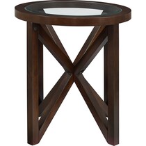 livy dark brown  pc occasional tables   