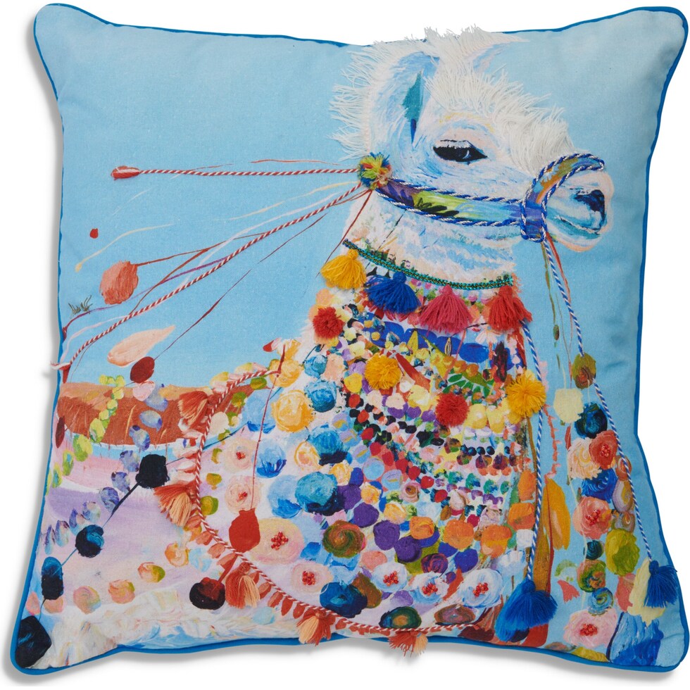 llama multicolor pillow   