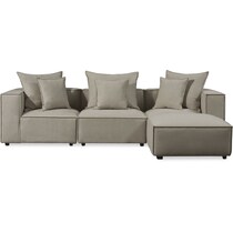 logan gray  pc sectional with ottoman   