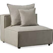 logan gray armless chair   