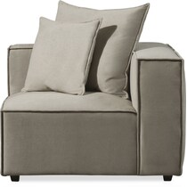 logan gray corner chair   