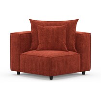 logan orange corner chair   