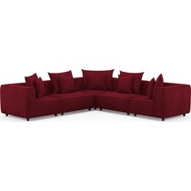 logan red sectional   