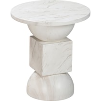 lohan white accent table   