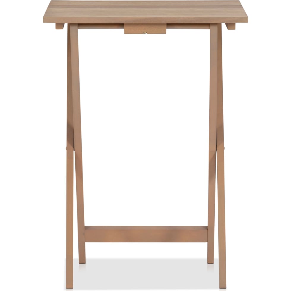 lois light brown tray table   