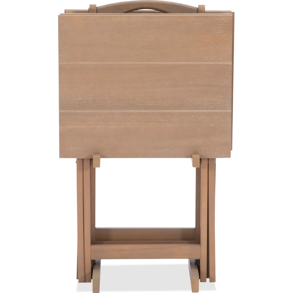 lois light brown tray table   