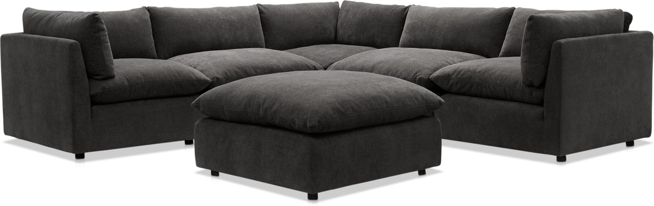 Lola 5Piece Sectional and Ottoman Set American Signature Furniture