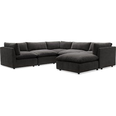 Lola 5-Piece Sectional and Ottoman Set