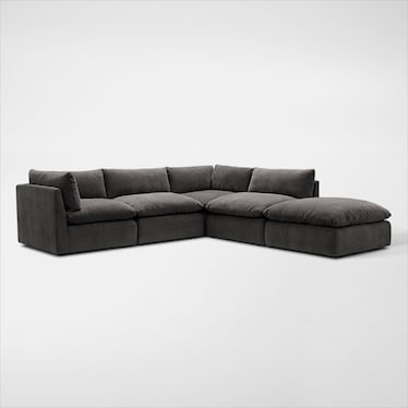 Lola 4-Piece Sectional and Ottoman Set