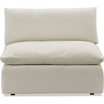 lola white armless chair   