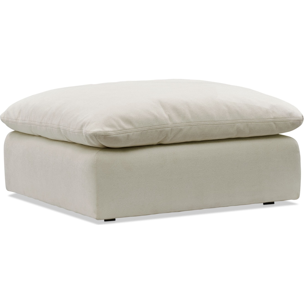 lola white ottoman   