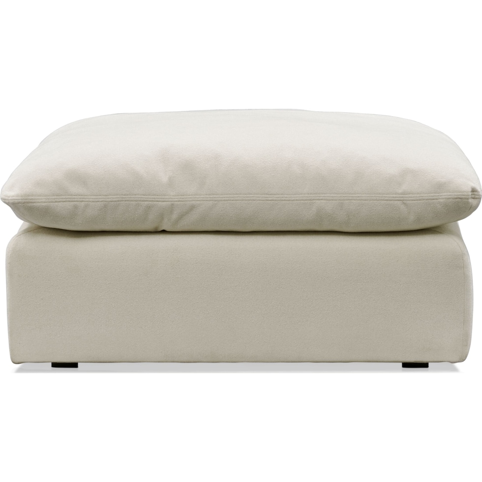 lola white ottoman   