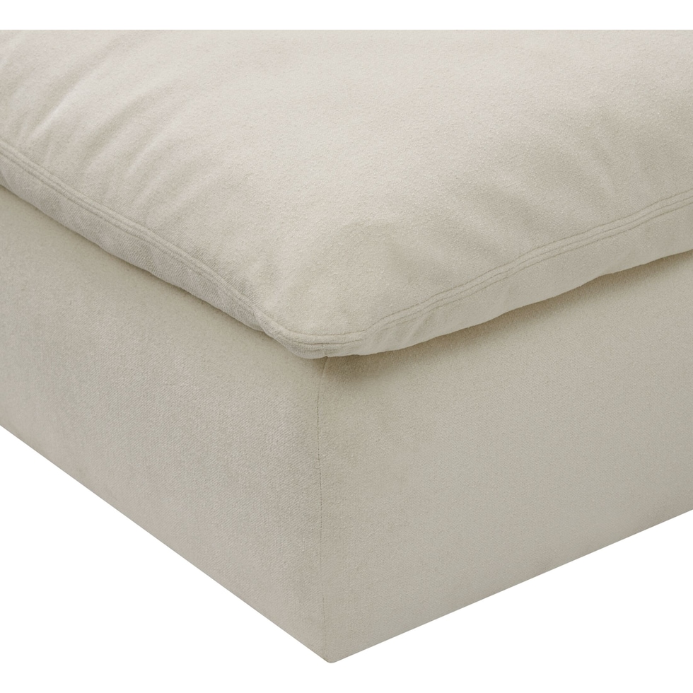 lola white ottoman   