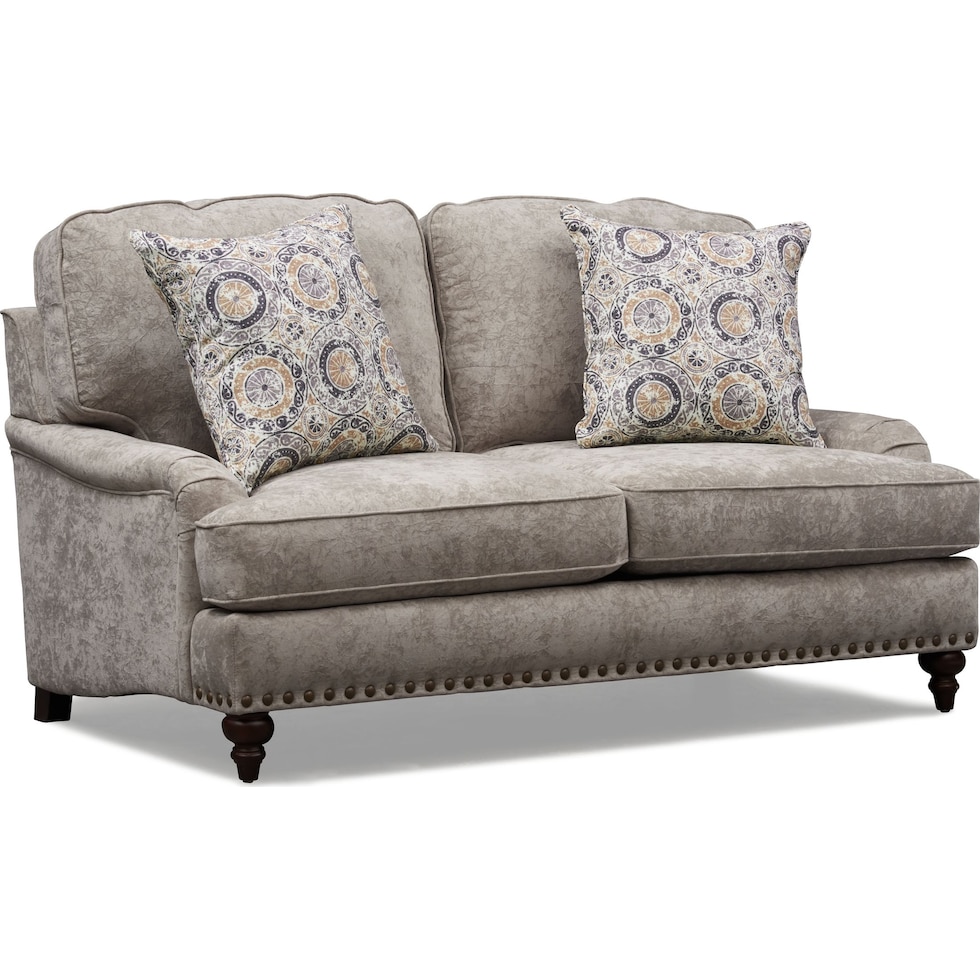 london gray loveseat   