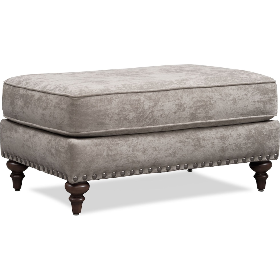 london gray ottoman   