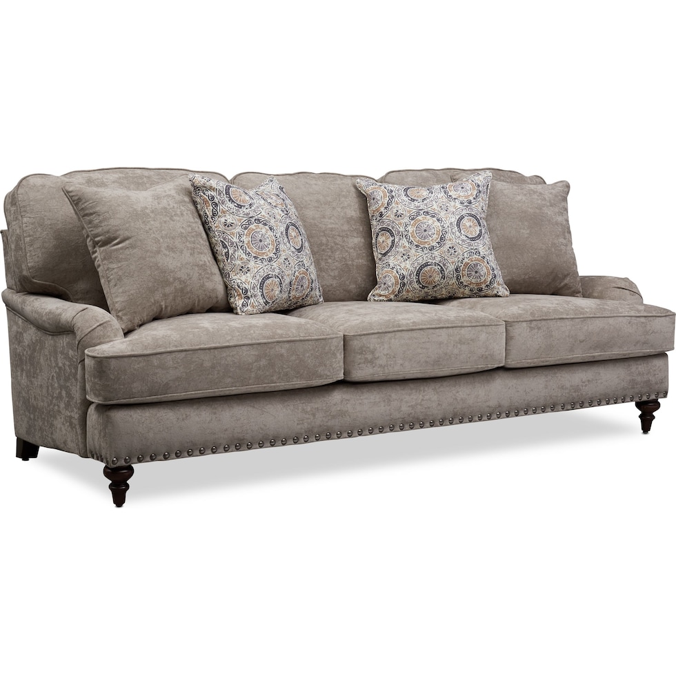 london gray sofa   