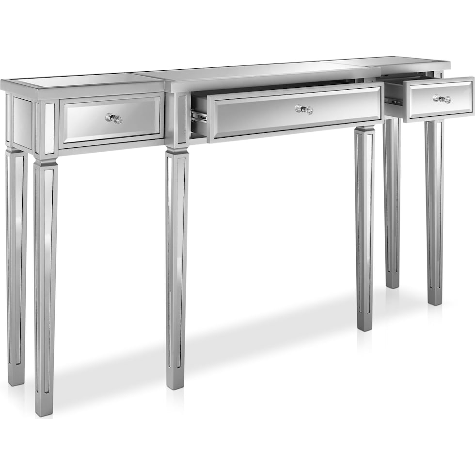 londyn mirrored console table   