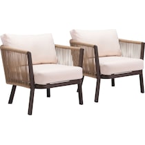 long beach brown cream outdoor chair   