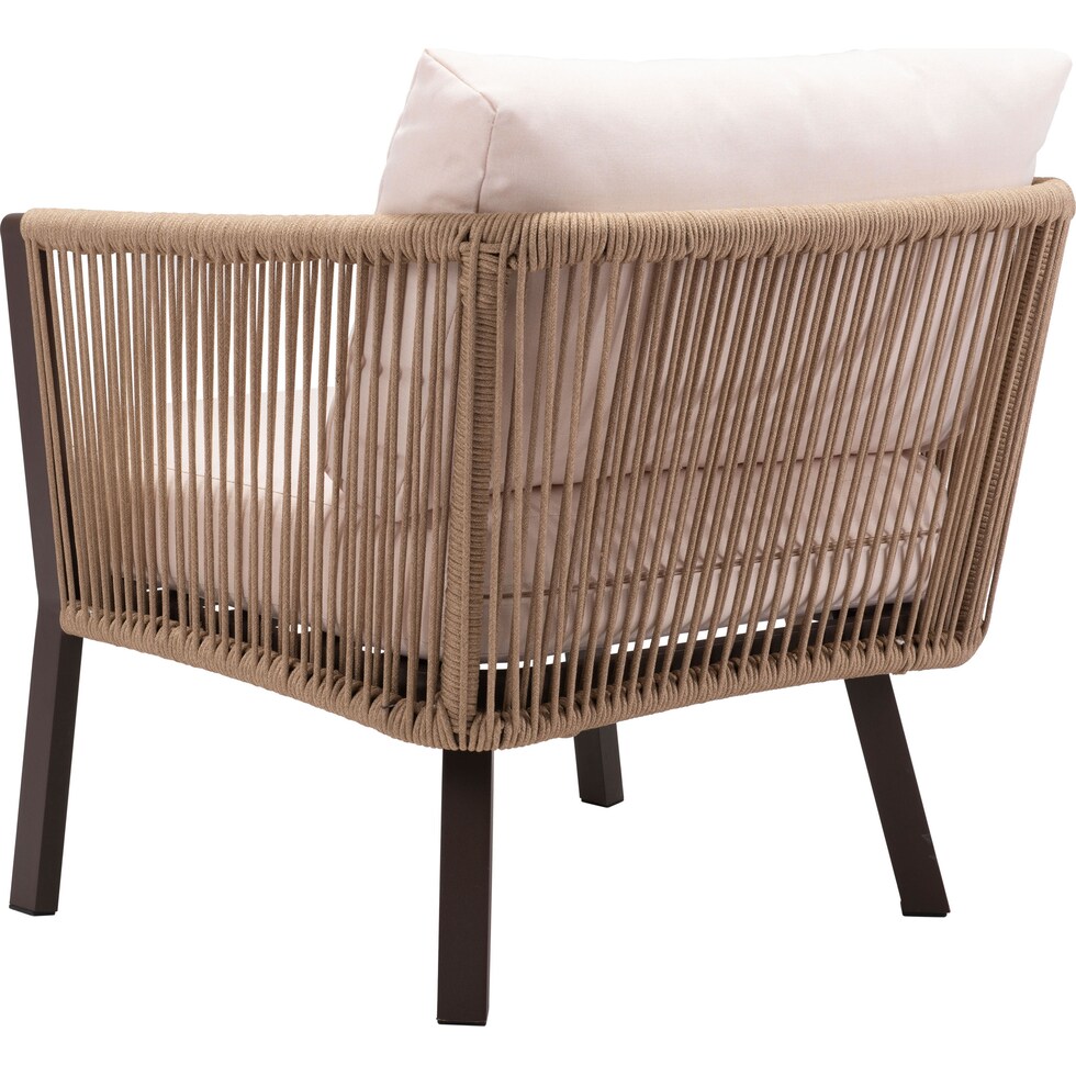 long beach brown cream outdoor chair   