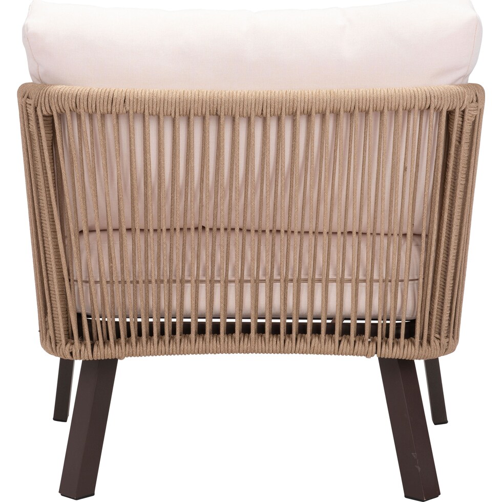 long beach brown cream outdoor chair   