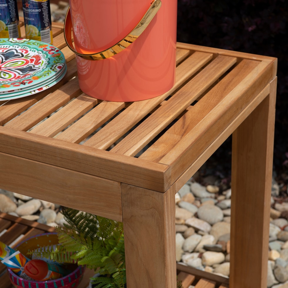 long beach light brown bar cart   