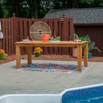 long beach light brown outdoor dining table   