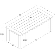 long beach light brown outdoor dining table   