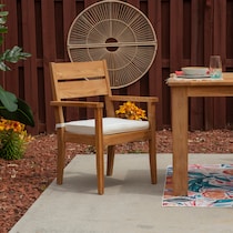 long beach natural antique white outdoor dining chair   
