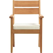 long beach natural antique white outdoor dining chair   