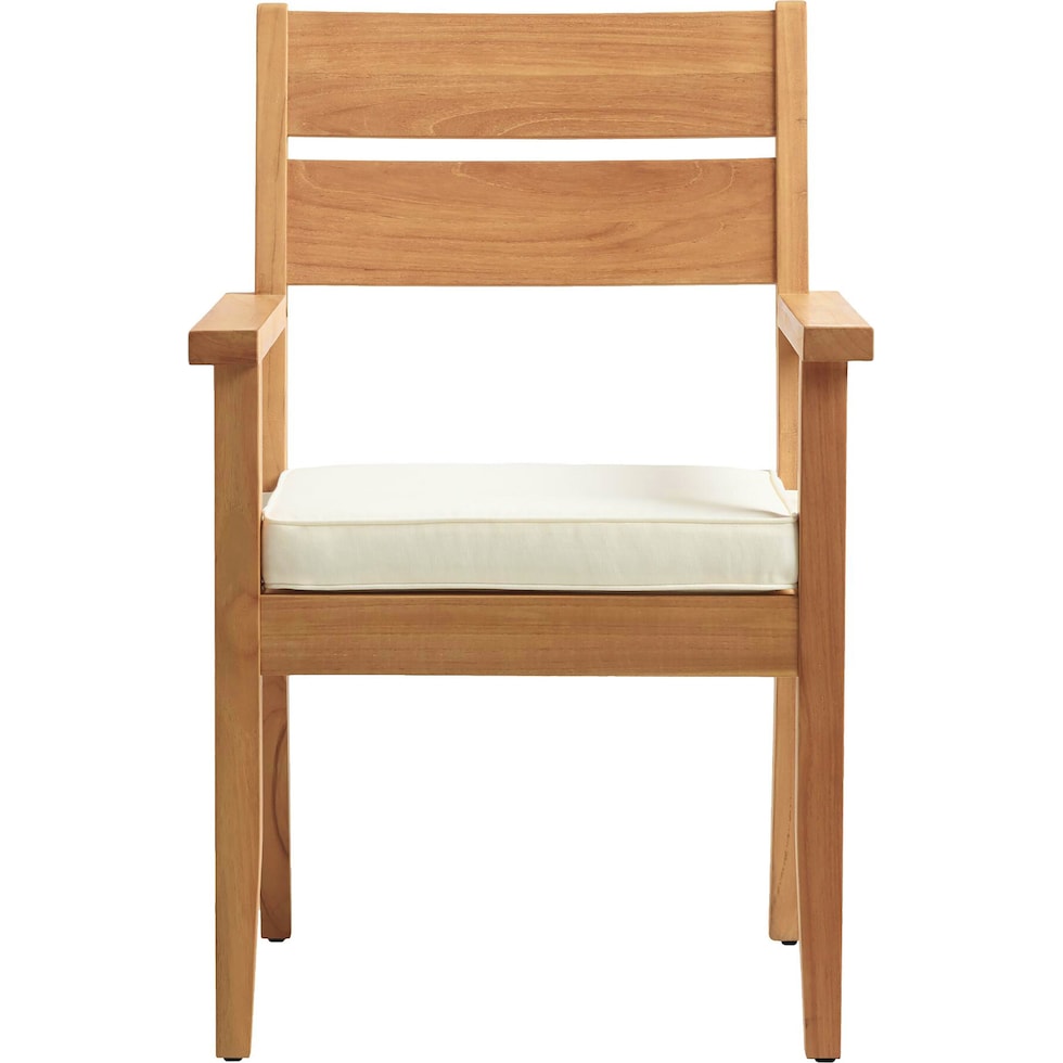 long beach natural antique white outdoor dining chair   