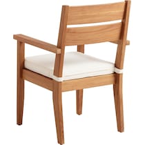 long beach natural antique white outdoor dining chair   