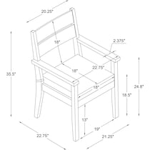 long beach natural antique white outdoor dining chair   