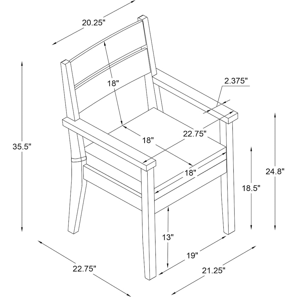 long beach natural antique white outdoor dining chair   
