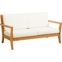 long beach natural antique white outdoor loveseat   