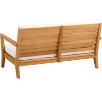 long beach natural antique white outdoor loveseat   