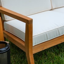 long beach natural antique white outdoor loveseat   