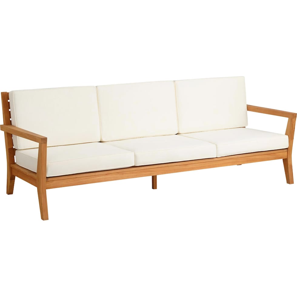 long beach natural antique white outdoor sofa   