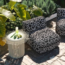 longport black white outdoor chair   