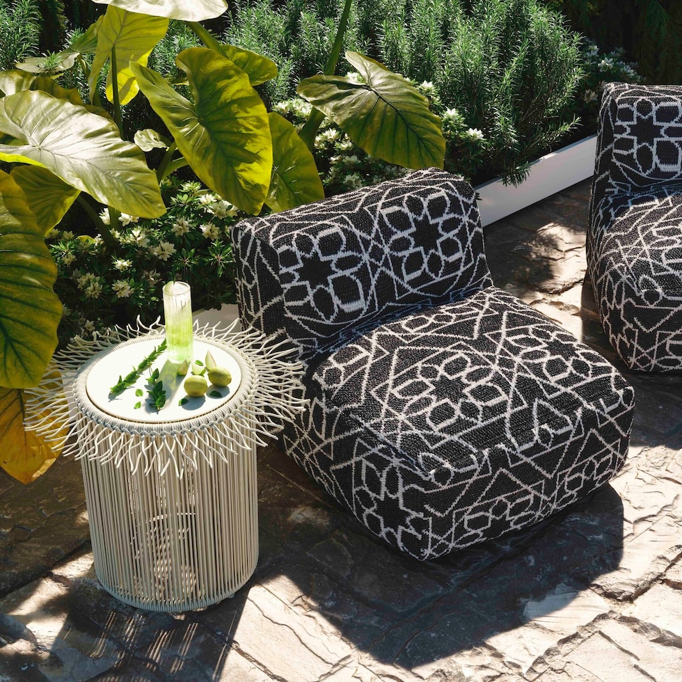 longport black white outdoor chair   