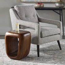 loophole dark brown accent table   