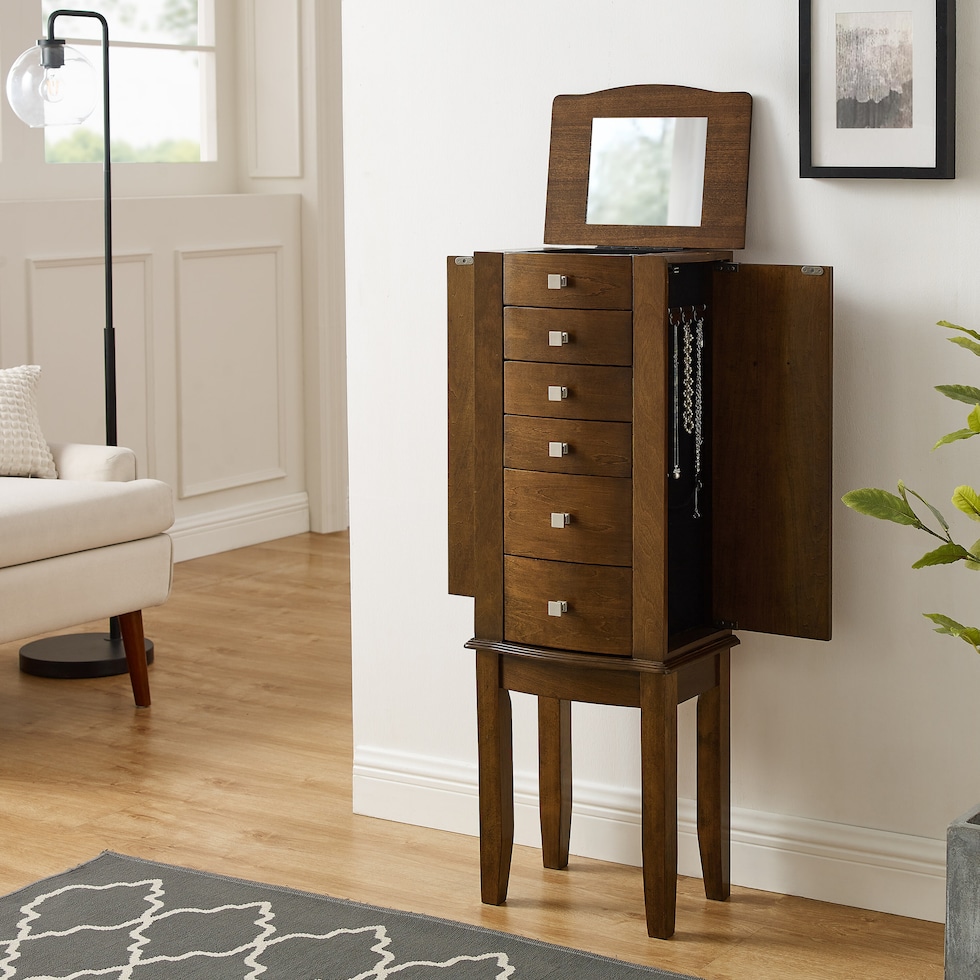 lorden dark brown armoire   