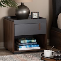 loreda gray nightstand   