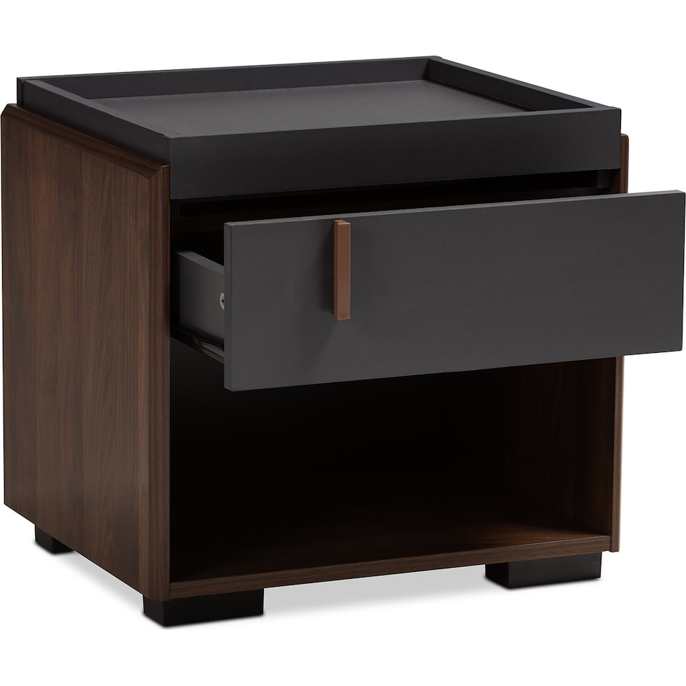 loreda gray nightstand   