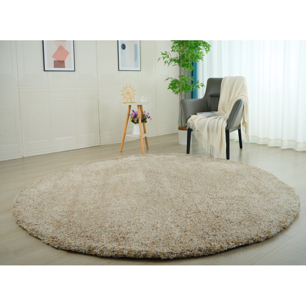 lorena yellow area rug  round   