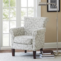 loretta gray accent chair   